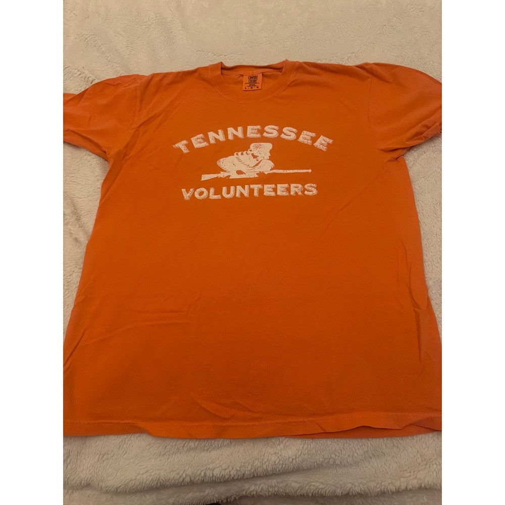 Comfort Colors Tennessee Volunteers T-Shirt Mens Large Orange Heavyweight Cotton